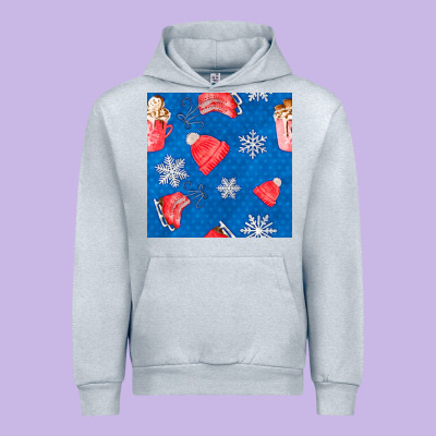 Winter  Snowflakes Hot Cocoa Ice Skating Shoes Urban Hoodie Designed By Fadigitalartstudio