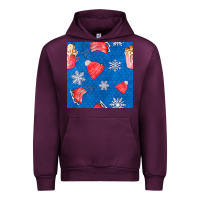 Mauve Wine winter  snowflakes hot cocoa ice skating shoes Urban Hoodie - FaDigitalArtStudio