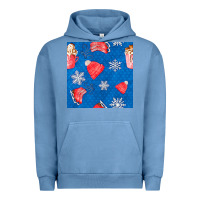Pigment Pebble Blue winter  snowflakes hot cocoa ice skating shoes Urban Hoodie - FaDigitalArtStudio