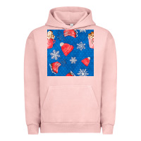 Pigment Salmon winter  snowflakes hot cocoa ice skating shoes Urban Hoodie - FaDigitalArtStudio