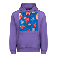 Tulip winter  snowflakes hot cocoa ice skating shoes Urban Hoodie - FaDigitalArtStudio