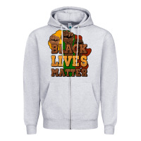 Heather Grey black lives matter Zipper Hoodie - NancyCooperArtShop