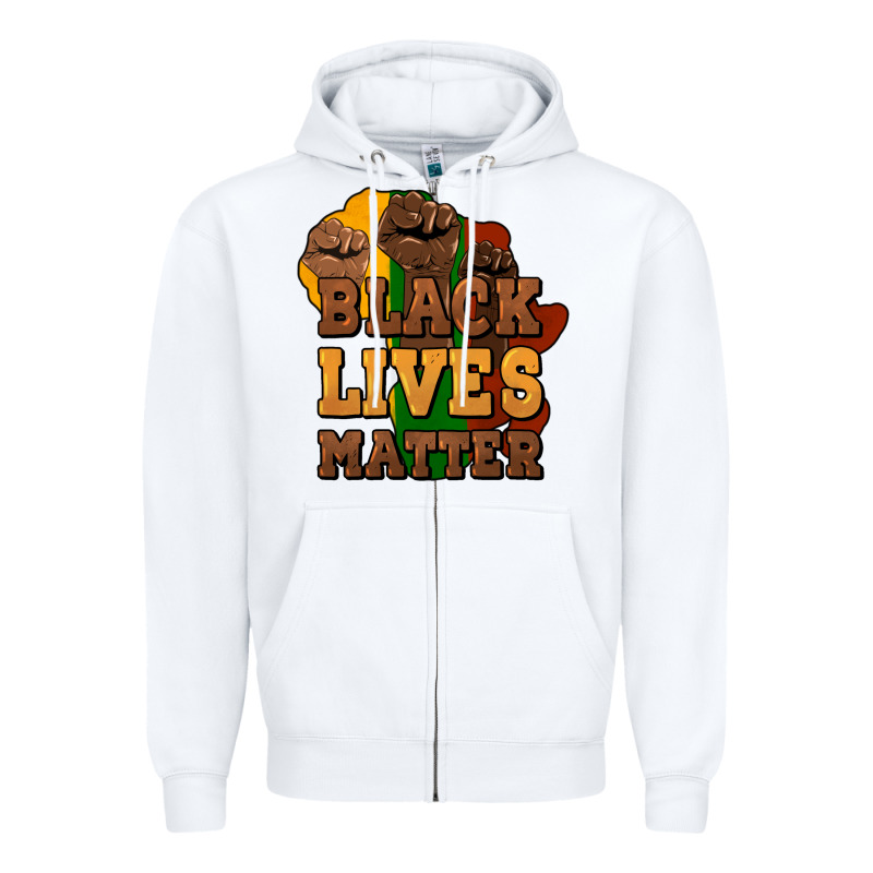 Black Lives Matter Zipper Hoodie by NancyCooperArtShop | Teevron
