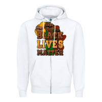White black lives matter Zipper Hoodie - NancyCooperArtShop
