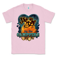 Bubblegum Pink life is better by the campfire Classic Tee - NancyCooperArtShop