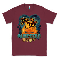 Burgundy life is better by the campfire Classic Tee - NancyCooperArtShop