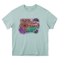 Arona Leopard, Cowhide, Wood Pattern Frame Heavy Core Tee - Bettercallsaul