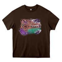 Chocolate Brown Leopard, Cowhide, Wood Pattern Frame Heavy Core Tee - Bettercallsaul