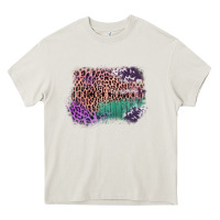 Cream Leopard, Cowhide, Wood Pattern Frame Heavy Core Tee - Bettercallsaul