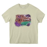 Mossy Leopard, Cowhide, Wood Pattern Frame Heavy Core Tee - Bettercallsaul