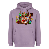 Lavender reindeer joy christmas Heavyweight Hoodie - CowGirlArtShop