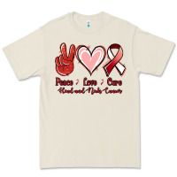 Peace Love Cure Head And Neck Cancer Premium Tee | Teevron