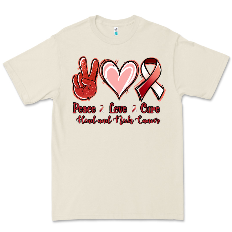 Peace Love Cure Head And Neck Cancer Premium Tee by Jasminsmagicworld | Teevron