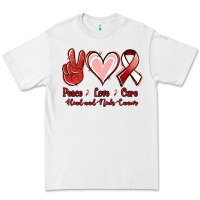 White peace love cure head and neck cancer Premium Tee - Jasminsmagicworld