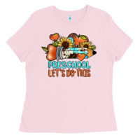 Bubblegum Pink preschool let's do this Ladies Tee - JahusDesignShop