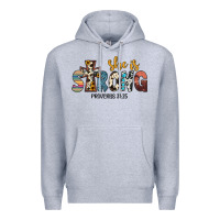 Heather Grey she i̇s strong proverbs 31 25 Premium Hoodie - JahusDesignShop