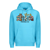 Ocean Blue she i̇s strong proverbs 31 25 Premium Hoodie - JahusDesignShop