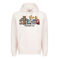 Pale Pink she i̇s strong proverbs 31 25 Premium Hoodie - JahusDesignShop
