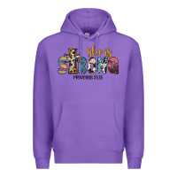 Purple she i̇s strong proverbs 31 25 Premium Hoodie - JahusDesignShop