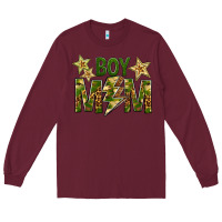 Burgundy Boy Mom Long Sleeve Tee - BundleAndBundleShop