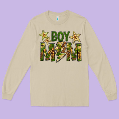 Boy Mom Long Sleeve Tee Designed By Bundleandbundleshop