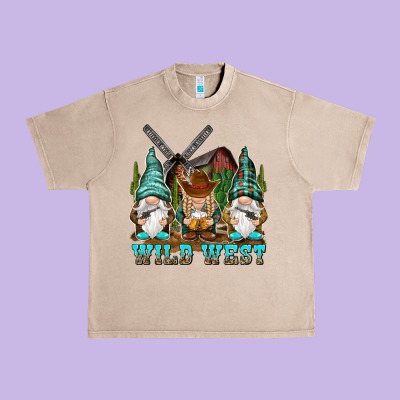 Wild West Gnomies Urban Heavy Tee Designed By Nancycooperartshop