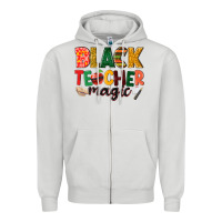 Dove Grey black teacher magic Zipper Hoodie - NancyCooperArtShop