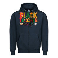 Navy black teacher magic Zipper Hoodie - NancyCooperArtShop