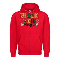 Red black teacher magic Zipper Hoodie - NancyCooperArtShop