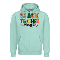 Seafoam black teacher magic Zipper Hoodie - NancyCooperArtShop
