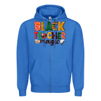 True Royal black teacher magic Zipper Hoodie - NancyCooperArtShop