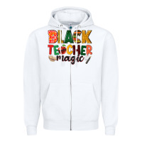 White black teacher magic Zipper Hoodie - NancyCooperArtShop