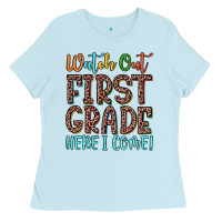 Baby Blue watch out first grade here i come! Ladies Tee - JahusDesignShop
