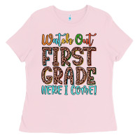 Bubblegum Pink watch out first grade here i come! Ladies Tee - JahusDesignShop