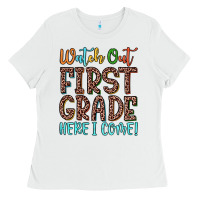 White watch out first grade here i come! Ladies Tee - JahusDesignShop