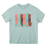 Arona Sunflower Leopard Jute Pattern Brushstrokes Heavy Core Tee - Bettercallsaul