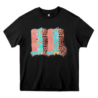 Black Sunflower Leopard Jute Pattern Brushstrokes Heavy Core Tee - Bettercallsaul