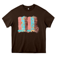 Chocolate Brown Sunflower Leopard Jute Pattern Brushstrokes Heavy Core Tee - Bettercallsaul