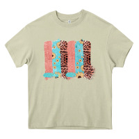 Mossy Sunflower Leopard Jute Pattern Brushstrokes Heavy Core Tee - Bettercallsaul