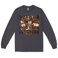 Smoke longhorn bullskull whatever lossos your longhorn Long Sleeve Tee - JahusDesignShop