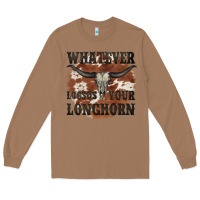 Toasted Coconut longhorn bullskull whatever lossos your longhorn Long Sleeve Tee - JahusDesignShop