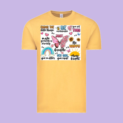 Positive Affirmations Vintage Tee Designed By Maliassmallbusiness