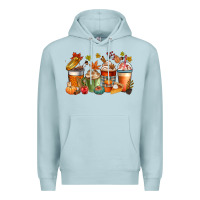 Blue Mist fall coffee cups Premium Hoodie - CowGirlArtShop