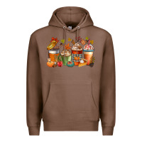 Chestnut fall coffee cups Premium Hoodie - CowGirlArtShop