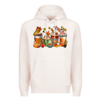 Pale Pink fall coffee cups Premium Hoodie - CowGirlArtShop