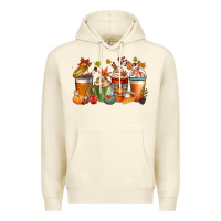 Sandshell fall coffee cups Premium Hoodie - CowGirlArtShop
