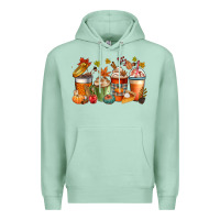 Seafoam fall coffee cups Premium Hoodie - CowGirlArtShop