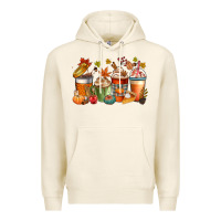 Tofu fall coffee cups Premium Hoodie - CowGirlArtShop