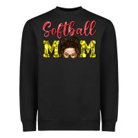 Black Softball Mom Heavyweight Sweatshirt - BundleAndBundleShop