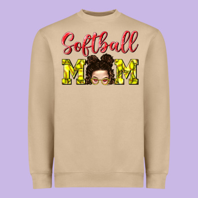 Softball Mom Heavyweight Sweatshirt Designed By Bundleandbundleshop